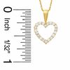 Thumbnail Image 1 of Cubic Zirconia Heart Pendant in 10K Gold - 17"