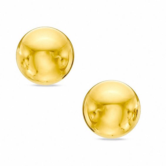 14K Yellow Gold 3mm-8mm Ball Stud Earrings - Push Back Backings - Polished  Finish - Y4MM - Walmart.com