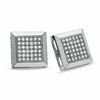 Thumbnail Image 0 of 1/5 CT. T.W. Diamond Square Framed Earrings in 10K White Gold