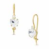 Thumbnail Image 0 of 5mm Heart-Shaped White Topaz Drop Earrings in 10K Gold with CZ