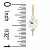 Thumbnail Image 1 of 5mm Heart-Shaped White Topaz Drop Earrings in 10K Gold with CZ