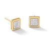 Thumbnail Image 1 of 1/10 CT. T.W. Composite Diamond Square Stud Earrings in 10K Gold