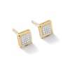 Thumbnail Image 2 of 1/10 CT. T.W. Composite Diamond Square Stud Earrings in 10K Gold