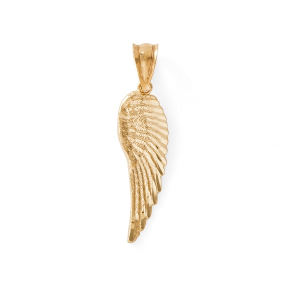 14kt Gold Angel Wing Charm - Freedman Jewelers
