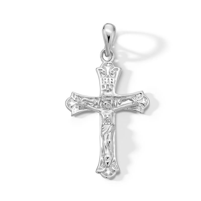 Main Image 1 of Flat Crucifix Charm in Sterling Silver