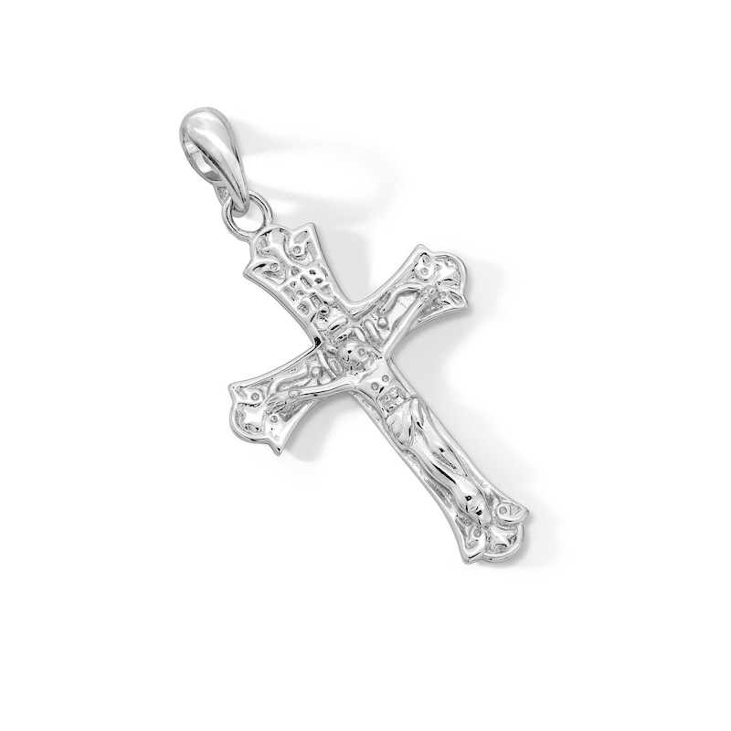 Main Image 3 of Flat Crucifix Charm in Sterling Silver