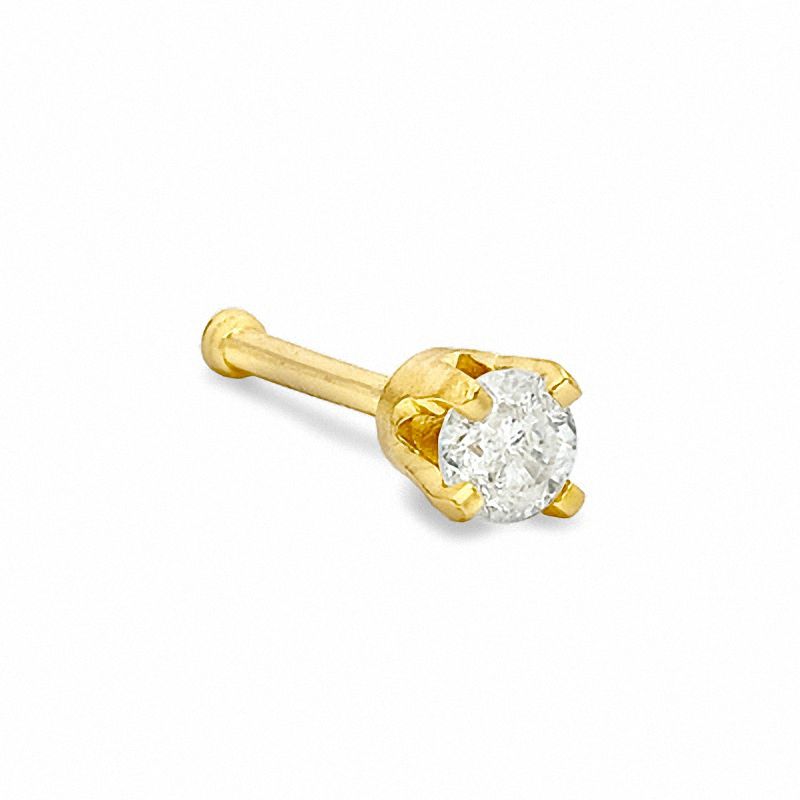 Lavari Jewelers Women's L-Shaped Stud Nose Ring, 14K Yellow Gold, Fresh  Water Pearl, 20 Gauge, 3 MM