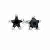 Thumbnail Image 0 of 4.5mm Star-Shaped Black Cubic Zirconia Stud Earrings in Sterling Silver