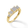 Thumbnail Image 4 of 1/15 CT. T.W. Composite Princess Diamond Three Stone Ring in 10K Gold