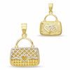 Thumbnail Image 1 of Reversible Purse with Hearts Charm in 10K Two-Tone Gold