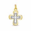 Thumbnail Image 0 of Diamond Accent Cross Charm in 18K Gold-Plated Sterling Silver