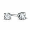 Thumbnail Image 0 of 1/4 CT. T.W. Diamond Solitaire Stud Earrings in 10K White Gold