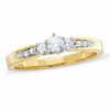 Thumbnail Image 0 of 1/3 CT. T.W. Diamond Three Stone Promise Ring in 10K Gold - Size 7