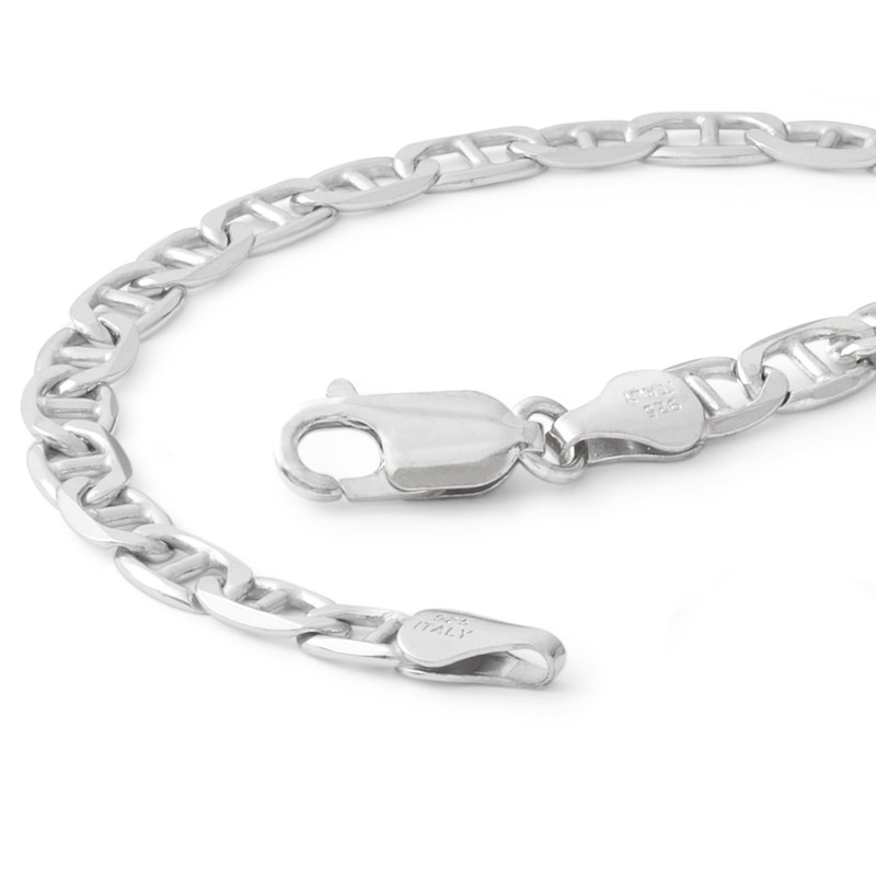 Italian 925 Sterling Silver Lock Charm Womens Bracelet 7.5