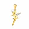 Thumbnail Image 0 of Child's Tinkerbell With Glitter Enamel Wings Charm in 10K Gold