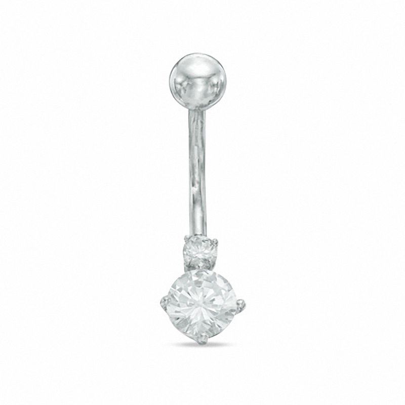 10k white gold belly button outlet rings