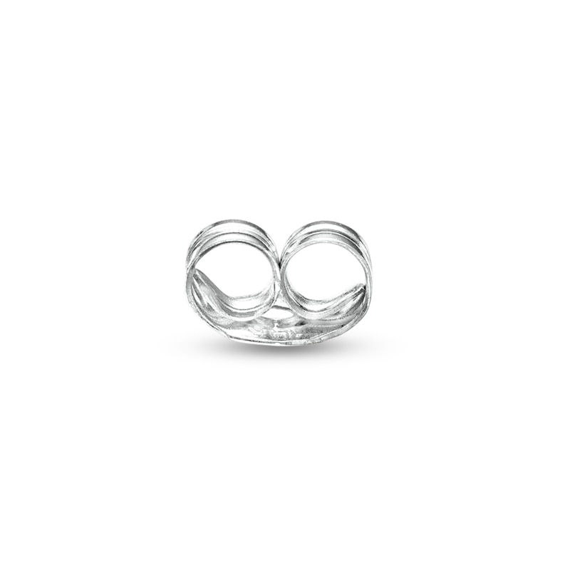 Single Earring Back Replacement, Threaded 14K Solid White Gold