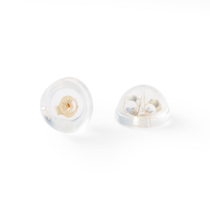 Two Earring Back Replacements |14K Solid Yellow Gold | Threaded Push  on-Screw off |Quality Die Struck | Post Size .0375 | 2 Backs