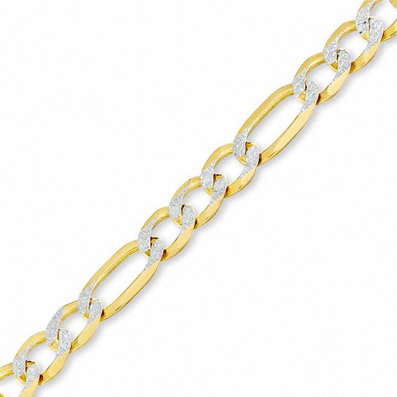 5.2mm Figaro Chain Bracelet in 10K Gold - 8"