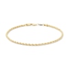 Thumbnail Image 1 of 2.3mm Rope Chain Anklet in 10K Gold Bonded Sterling Silver - 10&quot;