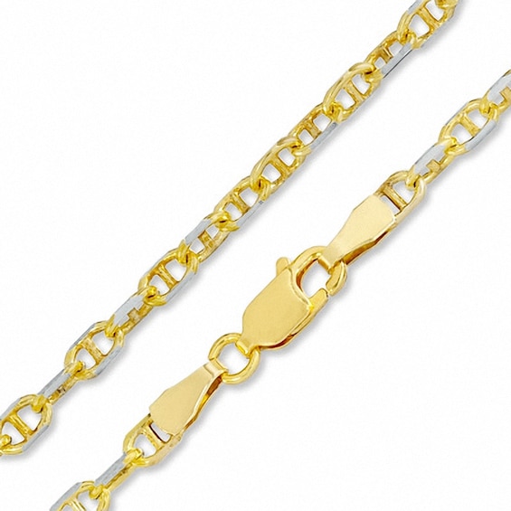 3.2mm Mariner Bracelet in Sterling Silver with 10K Gold Plate - 7.5"