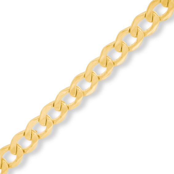 10K Gold Bonded Sterling Silver 100 Gauge PavÃ© Curb Chain Anklet - 10"