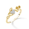 Thumbnail Image 2 of 1/20 CT. T.W. Heart-Shaped Composite Diamond &quot;Love&quot; Ring in 10K Gold