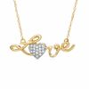 Thumbnail Image 1 of Diamond Accent &quot;Love&quot; Heart Pendant in 10K Gold