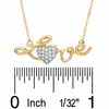 Thumbnail Image 2 of Diamond Accent &quot;Love&quot; Heart Pendant in 10K Gold