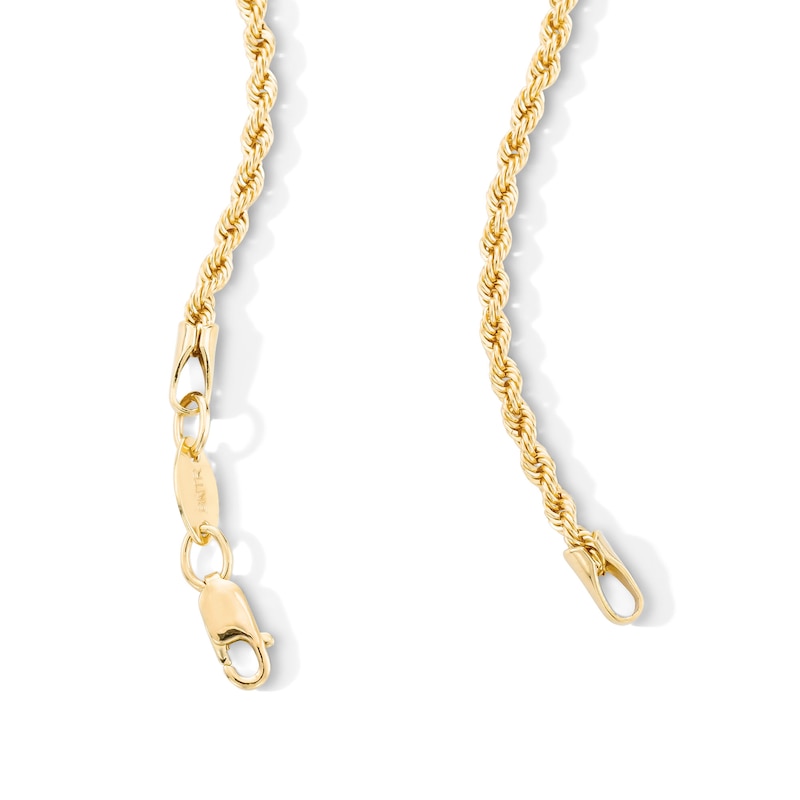 Main Image 3 of 016 Gauge Rope Chain Necklace in 10K Solid Gold Bonded Sterling Silver - 20&quot;