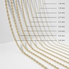 Thumbnail Image 4 of 016 Gauge Rope Chain Necklace in 10K Solid Gold Bonded Sterling Silver - 20&quot;