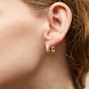 Thumbnail Image 2 of Diamond-Cut Huggie Earrings in 10K Tube Hollow Gold