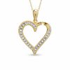 10k gold necklace with heart pendant