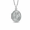 Thumbnail Image 1 of Child's Oval Teddy Bear Locket in Sterling Silver - 15&quot;