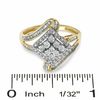 Thumbnail Image 2 of 1/4 CT. T.W. Diamond Cluster Ring in 10K Gold - Size 7