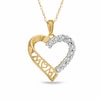 Thumbnail Image 0 of Diamond Accent MOM Heart Pendant in 10K Gold