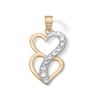 Thumbnail Image 1 of Journey Diamond-Cut Heart Charm in 10K Solid Two-Tone Gold