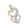 Thumbnail Image 3 of Journey Diamond-Cut Heart Charm in 10K Solid Two-Tone Gold