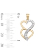 Thumbnail Image 4 of Journey Diamond-Cut Heart Charm in 10K Solid Two-Tone Gold