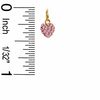 Thumbnail Image 1 of Pink Crystal Heart Charm in 10K Gold