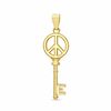 Thumbnail Image 1 of Peace Sign Key Charm in 10K Gold