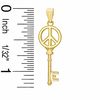 Thumbnail Image 2 of Peace Sign Key Charm in 10K Gold