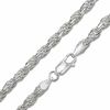 Thumbnail Image 0 of Sterling Silver 100 Gauge Diamond-Cut Rope Chain Necklace - 36"