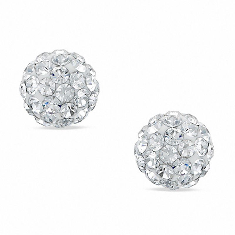 Crystal ball clearance stud earrings