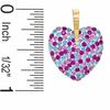 Thumbnail Image 1 of Multi-Color Crystal Heart Charm in 10K Gold