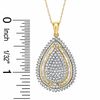 Thumbnail Image 1 of 1 CT. T.W. Diamond Tear-Drop Cluster Pendant in 14K Gold-Plated Sterling Silver