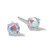 Thumbnail Image 1 of 4mm Iridescent Cubic Zirconia Stud Earrings in Sterling Silver