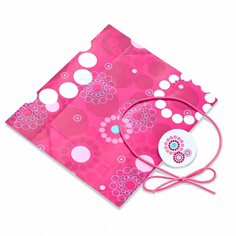 Pink Floral Gift Wrap Instant Square Box