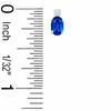 Thumbnail Image 2 of Oval Simulated Sapphire Pendant and Earrings Set in Sterling Silver with CZ