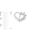 Thumbnail Image 3 of Cubic Zirconia Heart Stud Earrings in Sterling Silver